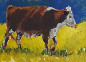 The Sunday Art Show - How to paint a cow in ten minutes - real time video tutorial